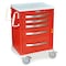 Harloff ASeries Lightweight Aluminum Crash Cart, Short Height, Medium Width, Five Drawers, Breakaway Lock MPA2424B05 - alternate 3